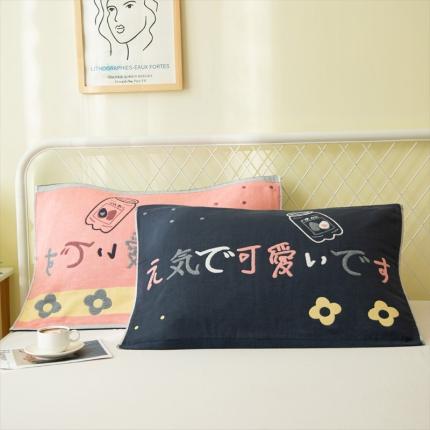 91家纺网 家纺一手货源 找家纺 （总）朴尔 2020新款卡通AB组合全棉四层纱布枕巾