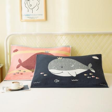 91家纺网 家纺一手货源 找家纺 （总）朴尔 2020新款卡通AB组合全棉四层纱布枕巾