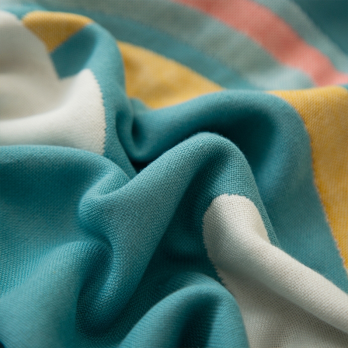 91家纺网 家纺一手货源 找家纺 朴尔 2020新款卡通AB组合全棉四层纱布枕巾 彩虹恐龙彩虹绿