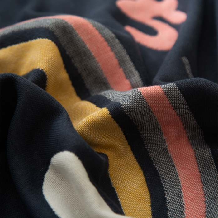 91家纺网 家纺一手货源 找家纺 朴尔 2020新款卡通AB组合全棉四层纱布枕巾 彩虹恐龙彩虹藏青