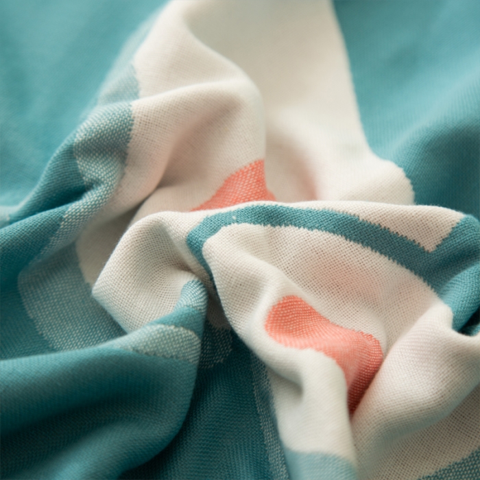 91家纺网 家纺一手货源 找家纺 朴尔 2020新款卡通AB组合全棉四层纱布枕巾 可爱牛油果绿