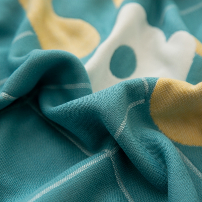 91家纺网 家纺一手货源 找家纺 朴尔 2020新款卡通AB组合全棉四层纱布枕巾 两只小猫cat绿