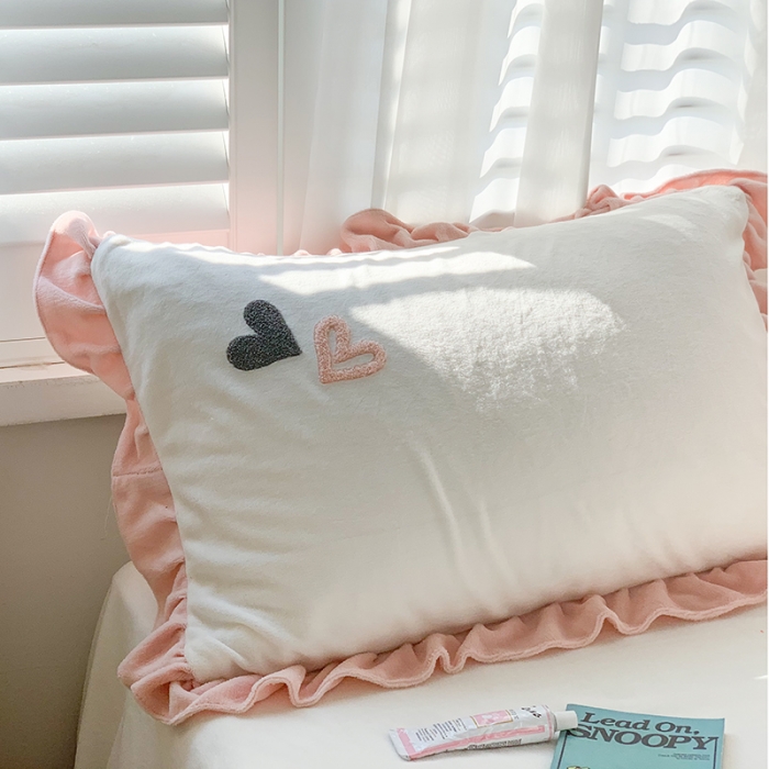 91家纺网 家纺一手货源 找家纺 优悦2020新款牛奶绒毛巾绣四件套 爱心-白