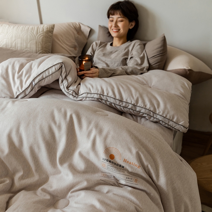 91家纺网 家纺一手货源 找家纺 莱福仕 2022新款X2劲能双效自热被 藕荷粉