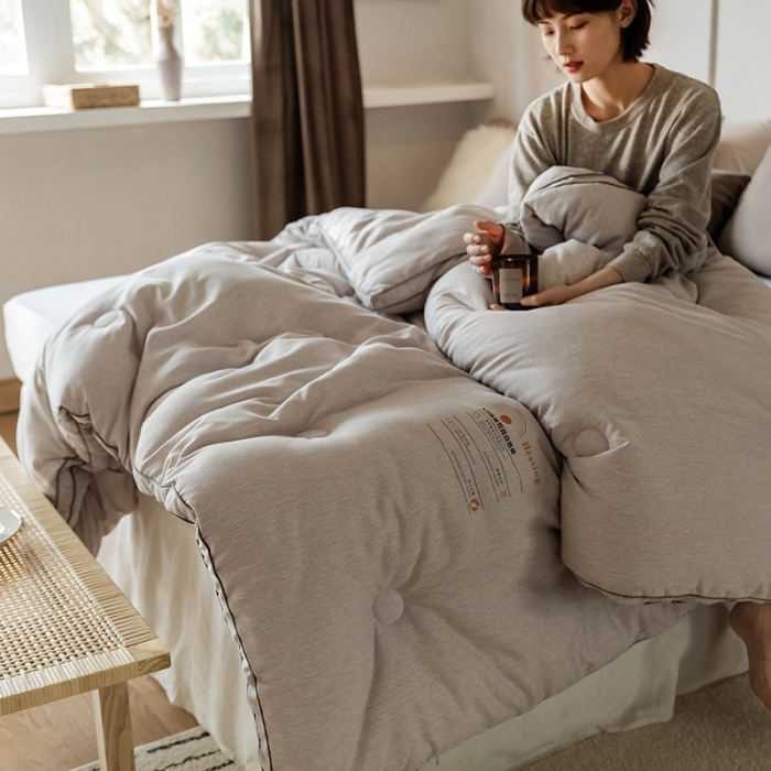 91家纺网 家纺一手货源 找家纺 莱福仕 2022新款X2劲能双效自热被 藕荷粉