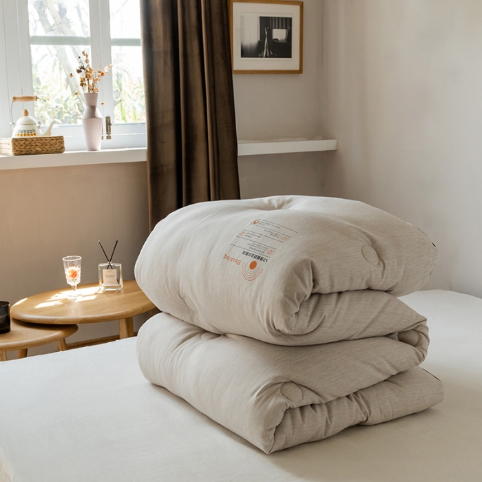 91家纺网 家纺一手货源 找家纺 莱福仕 2022新款X2劲能双效自热被 素净咖