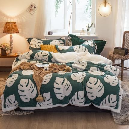 91家纺网 家纺一手货源 找家纺 （总）佰亿莱 2024新款5D提花舒棉绒四件套