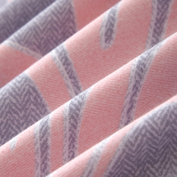 91家纺网 家纺一手货源 找家纺 威克凯丽 2021新款生态磨毛四件套 爱瑞斯-粉