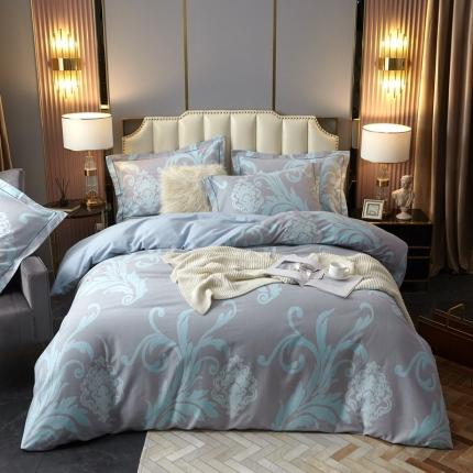 91家纺网 家纺一手货源 找家纺 威克凯丽 2021新款生态磨毛四件套 爱瑞斯-兰