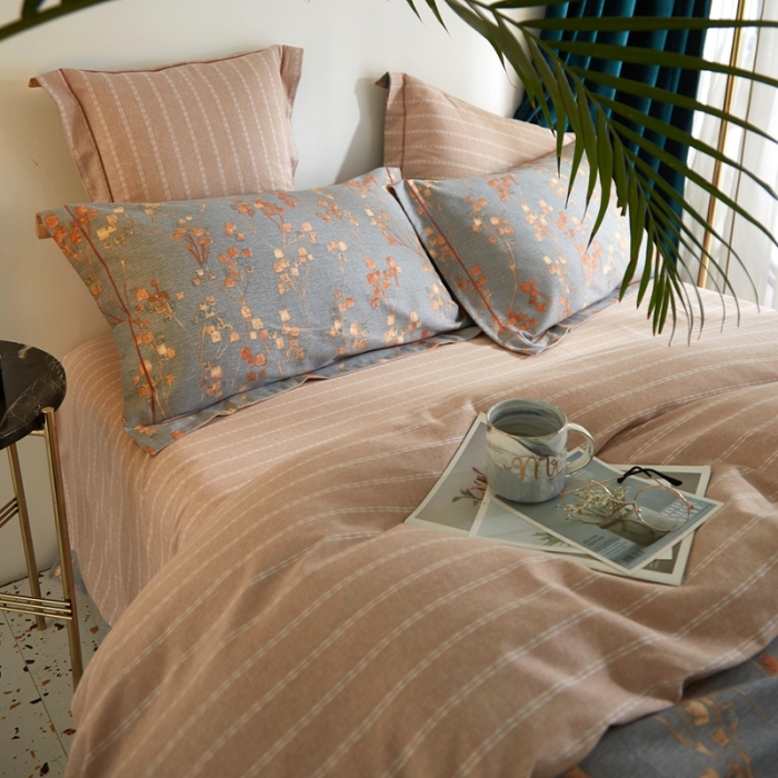 91家纺网 家纺一手货源 找家纺 威克凯丽 2021新款生态磨毛四件套 米阳