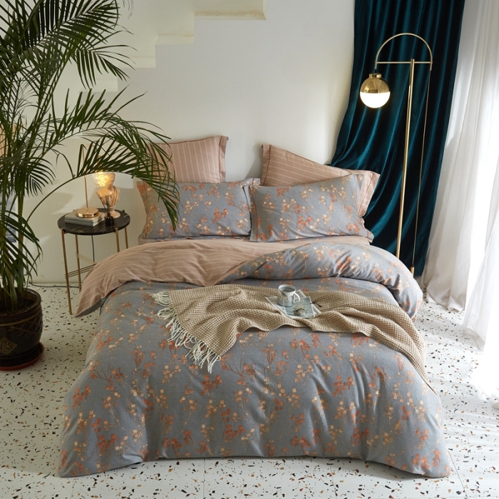 91家纺网 家纺一手货源 找家纺 威克凯丽 2021新款生态磨毛四件套 米阳