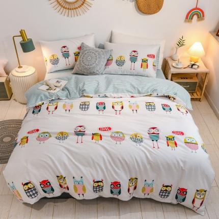 91家纺网 家纺一手货源 找家纺 （总）捌月全棉13372小清新四件套