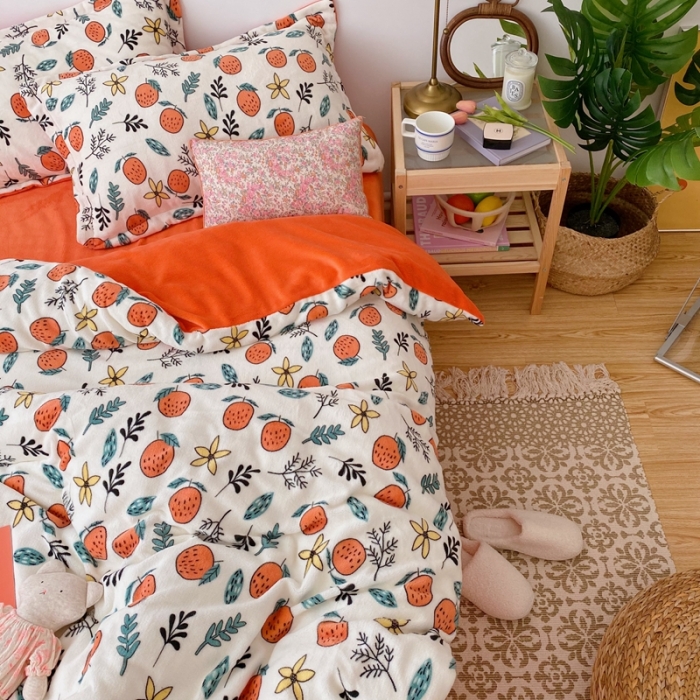 91家纺网 家纺一手货源 找家纺 （总）星期八 2020新款秋冬加厚保暖牛奶绒四件套