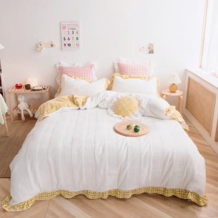 91家纺网 家纺一手货源 找家纺 （总）漫调 2020新款奶油系软糯牛奶绒夹棉四件套