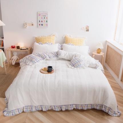 91家纺网 家纺一手货源 找家纺 （总）漫调 2020新款奶油系软糯牛奶绒夹棉四件套