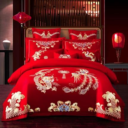 91家纺网 家纺一手货源 找家纺 （总）千禧 2020新款喷气全棉婚庆四件套