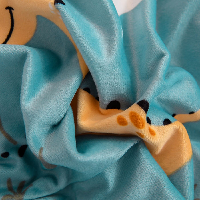 91家纺网 家纺一手货源 找家纺 甜之梦 2025新款水晶绒单品被套 小恐龙蓝