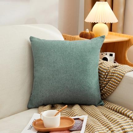 91家纺网 家纺一手货源 找家纺 枕芯真意 2020新款棉麻纯色新款抱枕 浅绿