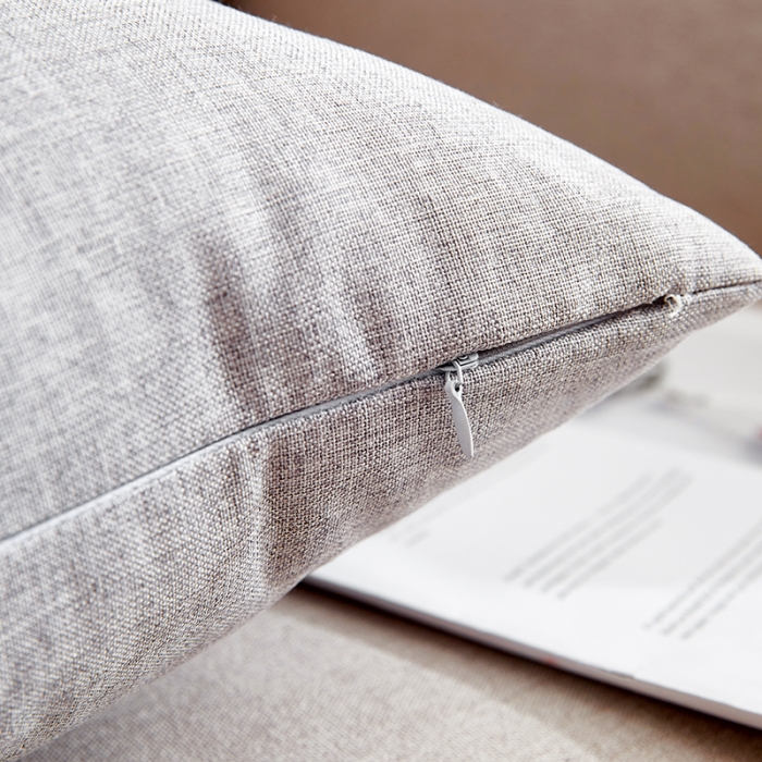 91家纺网 家纺一手货源 找家纺 枕芯真意 2020新款棉麻纯色新款抱枕 浅灰