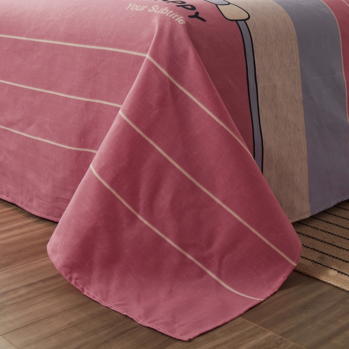 91家纺网 家纺一手货源 找家纺 优家居 2023新款植物羊绒床单款四件套 快乐空间