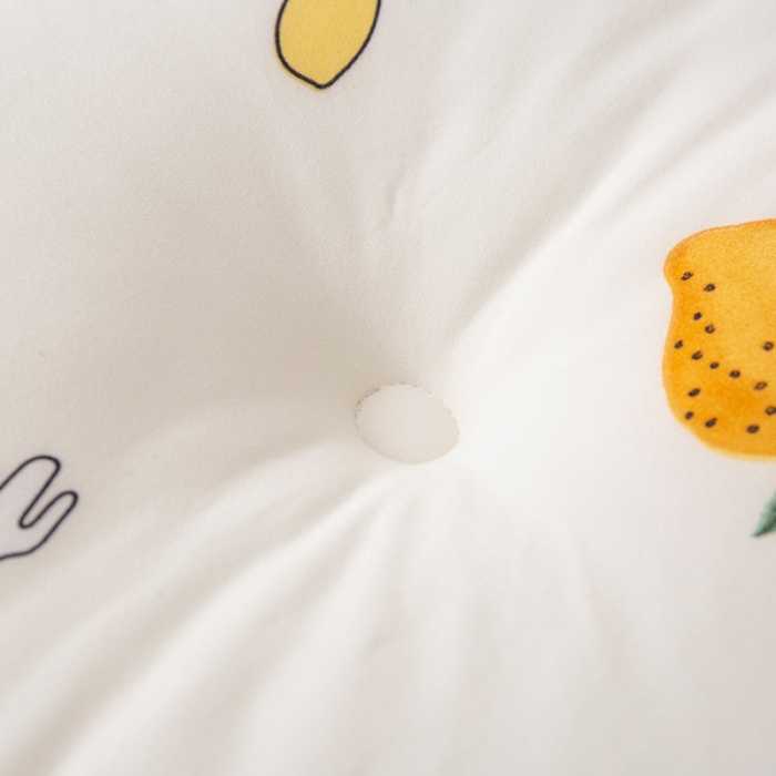 91家纺网 家纺一手货源 找家纺 宅部落 2020新款A类针织棉抗菌儿童冬被 柠檬-白