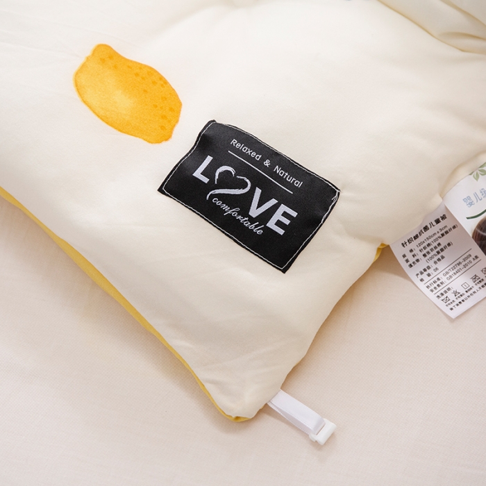 91家纺网 家纺一手货源 找家纺 宅部落 2020新款A类针织棉抗菌儿童冬被 柠檬-白