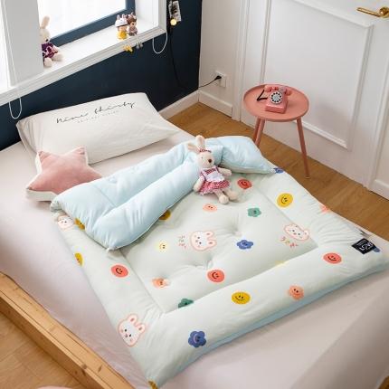 宅部落 2020新款A类针织棉抗菌儿童冬被 笑脸-绿