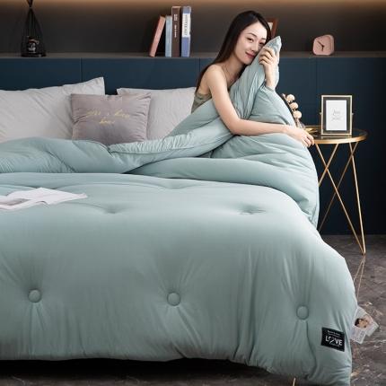 91家纺网 家纺一手货源 找家纺 宅部落 2020新款A类针织棉抗菌儿童冬被（2） 浅草绿