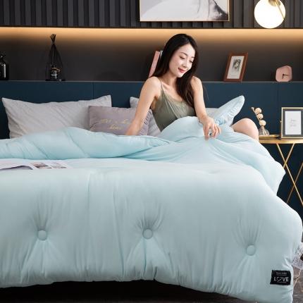 宅部落 2020新款A类针织棉抗菌儿童冬被（2） 浅绿