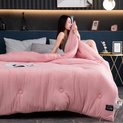 宅部落 2020新款A类针织棉抗菌儿童冬被（2） 珊瑚色