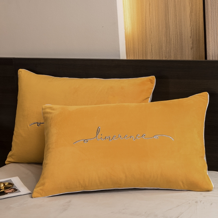 91家纺网 家纺一手货源 找家纺 瑞驰 2022新款A类婴儿绒保暖四件套 姜黄+摩登灰