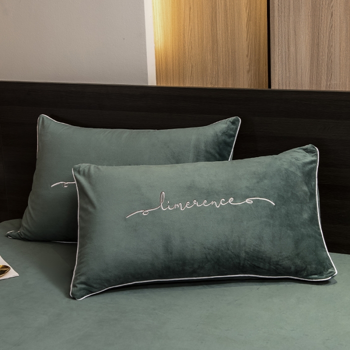 91家纺网 家纺一手货源 找家纺 瑞驰 2022新款A类婴儿绒保暖四件套 松石绿