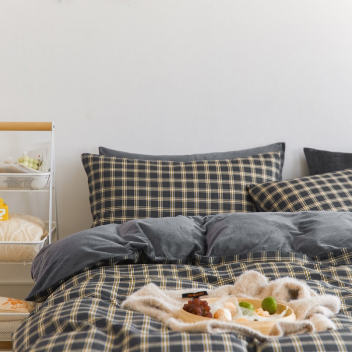 91家纺网 家纺一手货源 找家纺 （总）梦家居 2020新款秋冬A棉B绒四件套