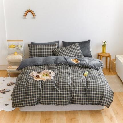 梦家居 2020新款秋冬A棉B绒四件套 波尔绒