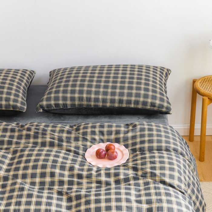 91家纺网 家纺一手货源 找家纺 梦家居 2020新款秋冬A棉B绒四件套 波尔绒