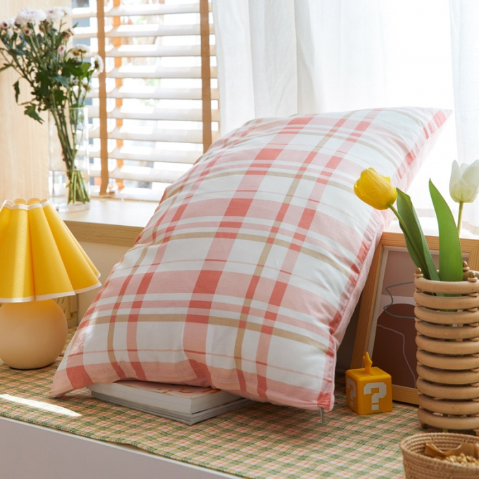 91家纺网 家纺一手货源 找家纺 梦家居 2020新款秋冬A棉B绒四件套 复古粉格绒