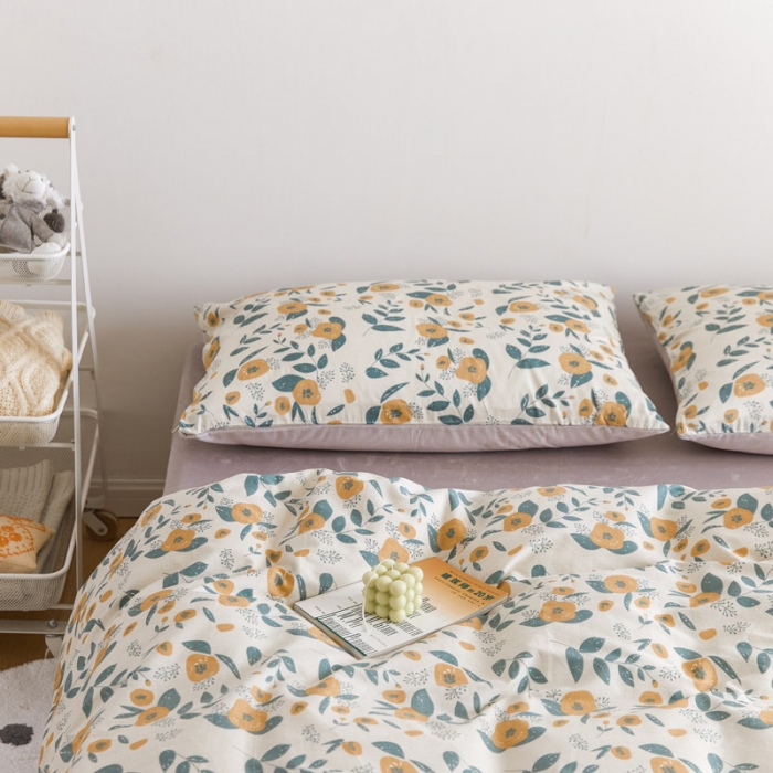 91家纺网 家纺一手货源 找家纺 梦家居 2020新款秋冬A棉B绒四件套 丝语绒