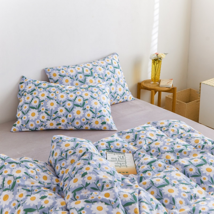 91家纺网 家纺一手货源 找家纺 梦家居 2020新款秋冬A棉B绒四件套 希望田野绒