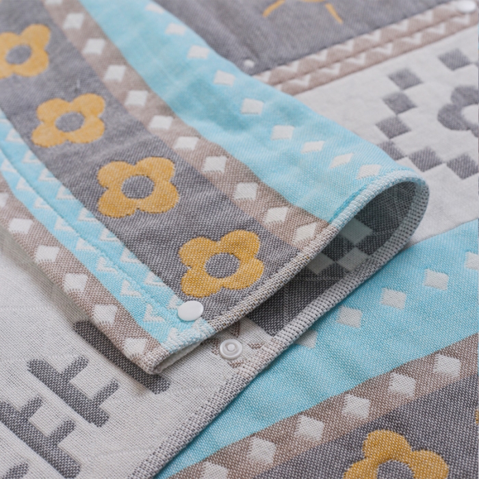 91家纺网 家纺一手货源 找家纺 朴尔纯棉纱布成人防滑半包按扣固定式盖枕头一对巾全棉 盆栽灰