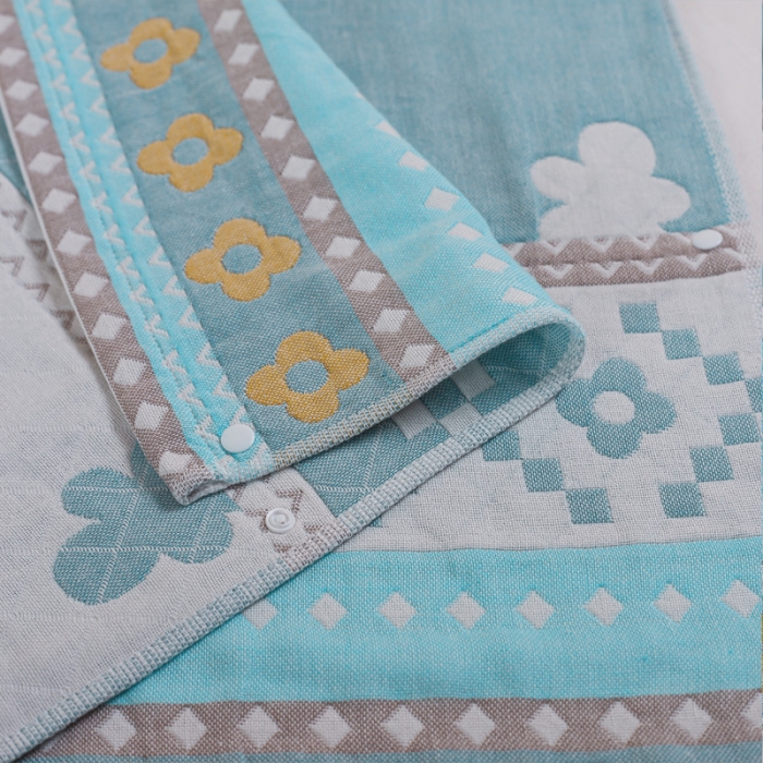 91家纺网 家纺一手货源 找家纺 朴尔纯棉纱布成人防滑半包按扣固定式盖枕头一对巾全棉 围脖萌鸡兰