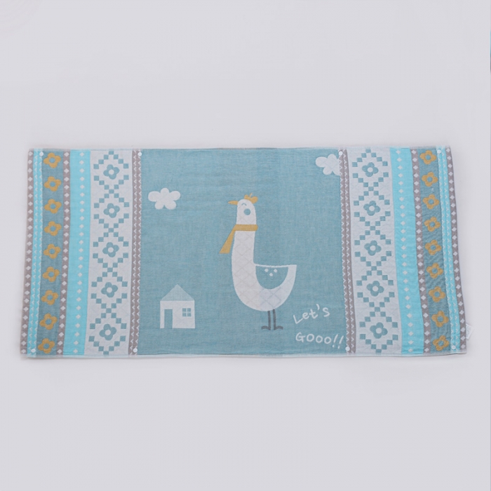 91家纺网 家纺一手货源 找家纺 朴尔纯棉纱布成人防滑半包按扣固定式盖枕头一对巾全棉 围脖萌鸡兰