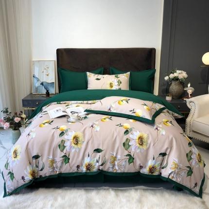 91家纺网 家纺一手货源 找家纺 太古汇 2020新款60支数码印花小边款四件套 塞尔马米