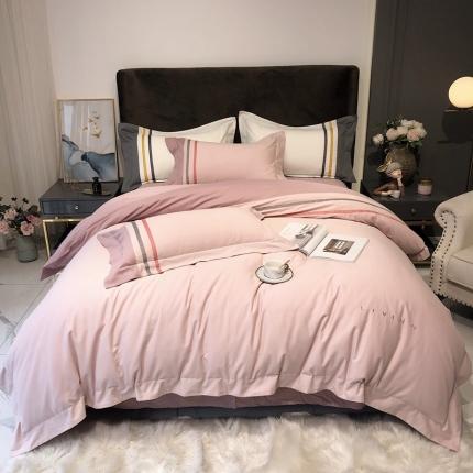 91家纺网 家纺一手货源 找家纺 太古汇2020新款100S单股磨毛工艺款四件套纯甄系列 纯甄-玉粉