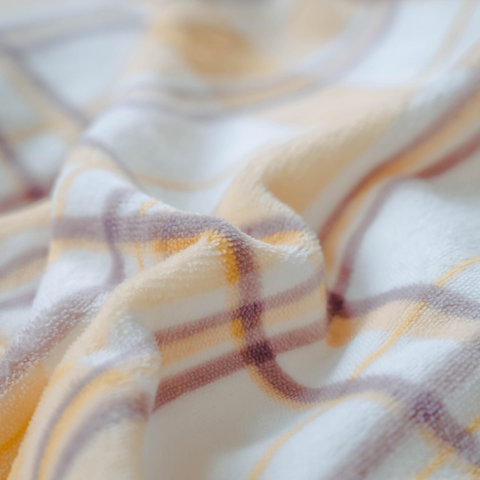 91家纺网 家纺一手货源 找家纺 洋铭区 2020新款小清新牛奶绒格子撞色系列四件套 芒果格