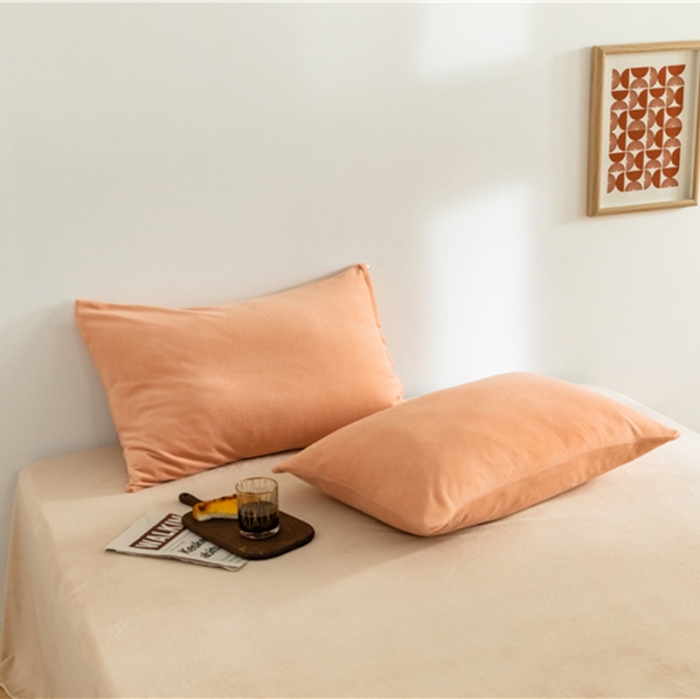 91家纺网 家纺一手货源 找家纺 （总）棉眠 2020新款秋冬纯色牛奶绒单品枕套