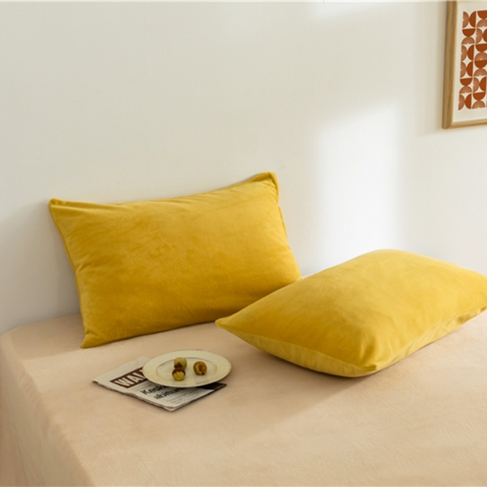 91家纺网 家纺一手货源 找家纺 （总）棉眠 2020新款秋冬纯色牛奶绒单品枕套