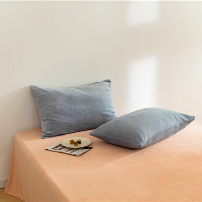 91家纺网 家纺一手货源 找家纺 （总）棉眠 2020新款秋冬纯色牛奶绒单品枕套
