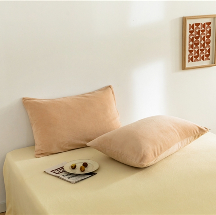 91家纺网 家纺一手货源 找家纺 （总）棉眠 2020新款秋冬纯色牛奶绒单品枕套