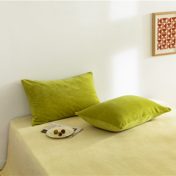 91家纺网 家纺一手货源 找家纺 （总）棉眠 2020新款秋冬纯色牛奶绒单品枕套