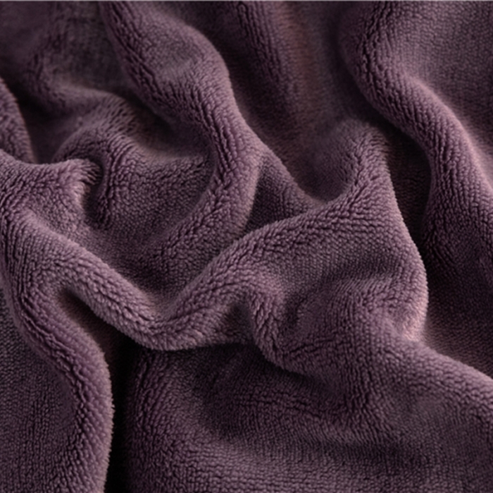 91家纺网 家纺一手货源 找家纺 棉眠 2020新款秋冬纯色牛奶绒四件套 深紫+浅紫